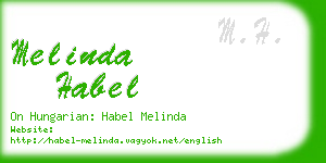 melinda habel business card